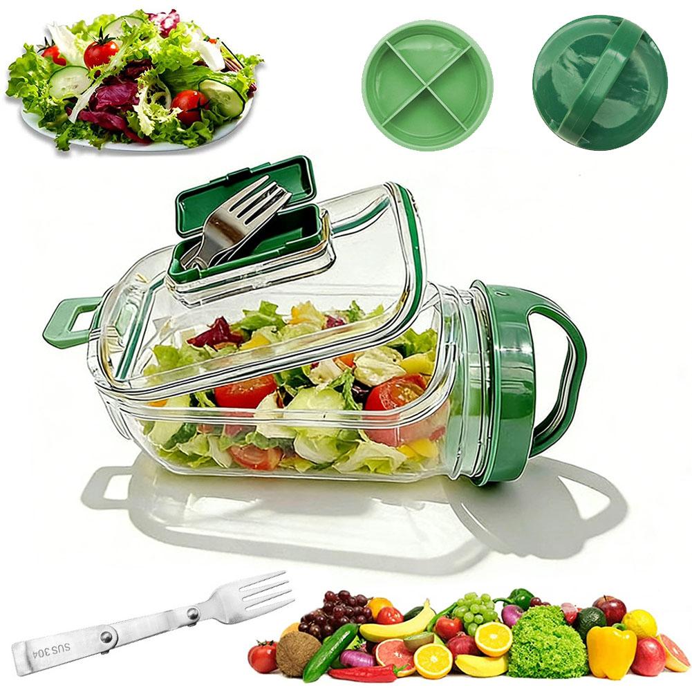 Meal Prep Jar Salad - Portable Salad Container Jar with Fork