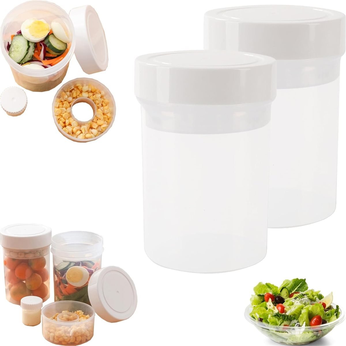 Leakproof Salad Jars - Wet/Dry - Meal Prep Jar Salad review and price