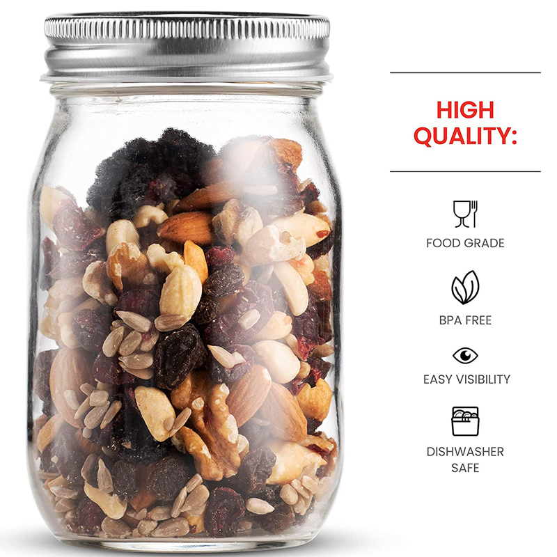 4pcs 450ml Glass Regular Mouth - Meal Prep Jar Salad review and price