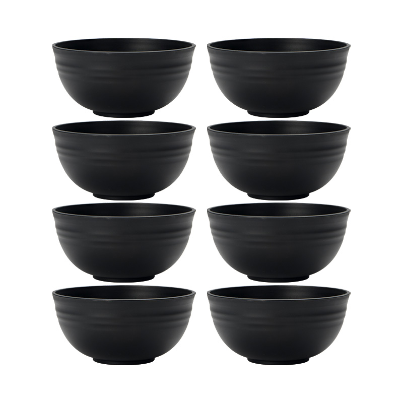 4/6/8pcs Black Grain Bowl Reus - Meal Prep Bowl review and price