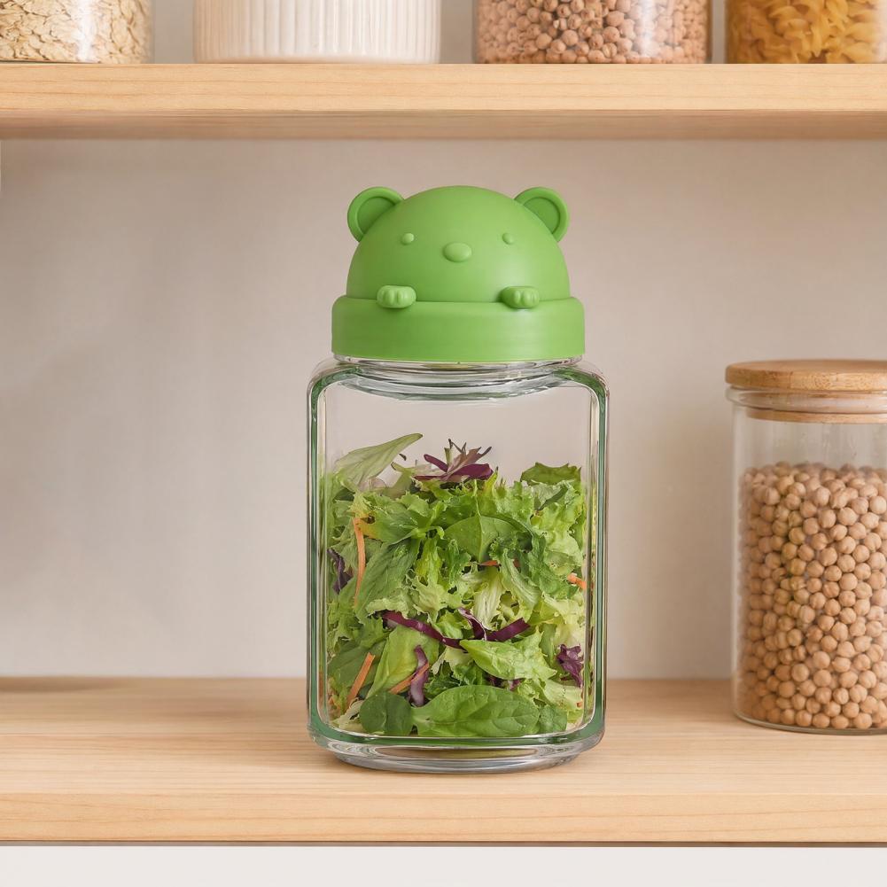 Acrylic Food Storage Jar Cute  - Meal Prep Jar Salad review and price