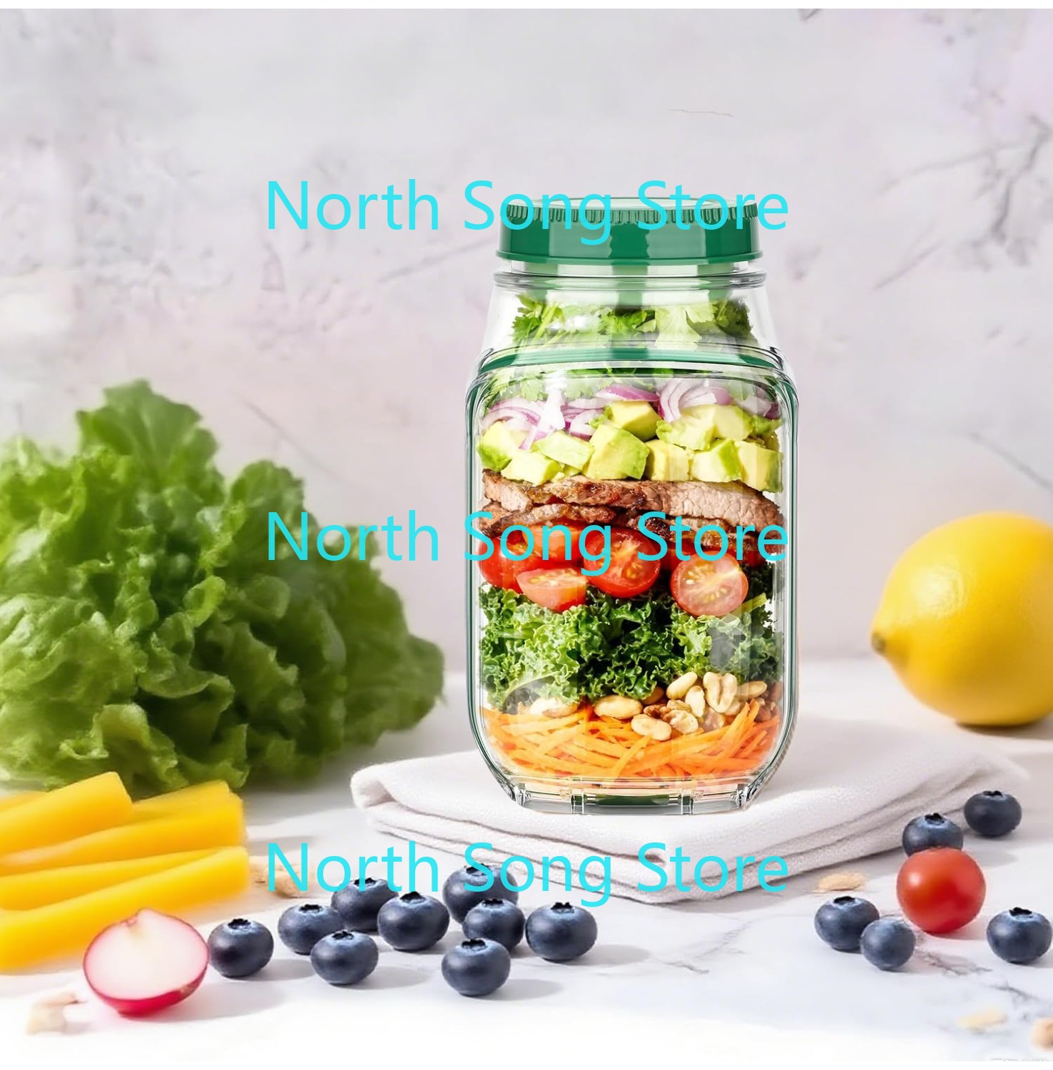 2026 NewSide-Opening Salad Mas - Meal Prep Jar Salad review and price