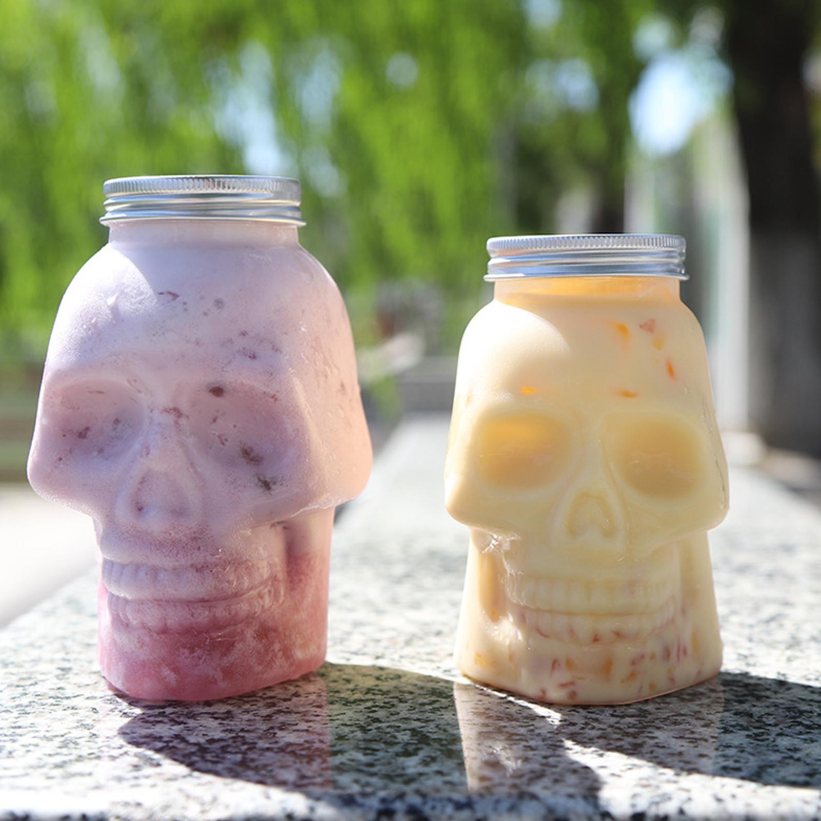 Transparent Skull Jars with Li - Meal Prep Jar Salad review and price