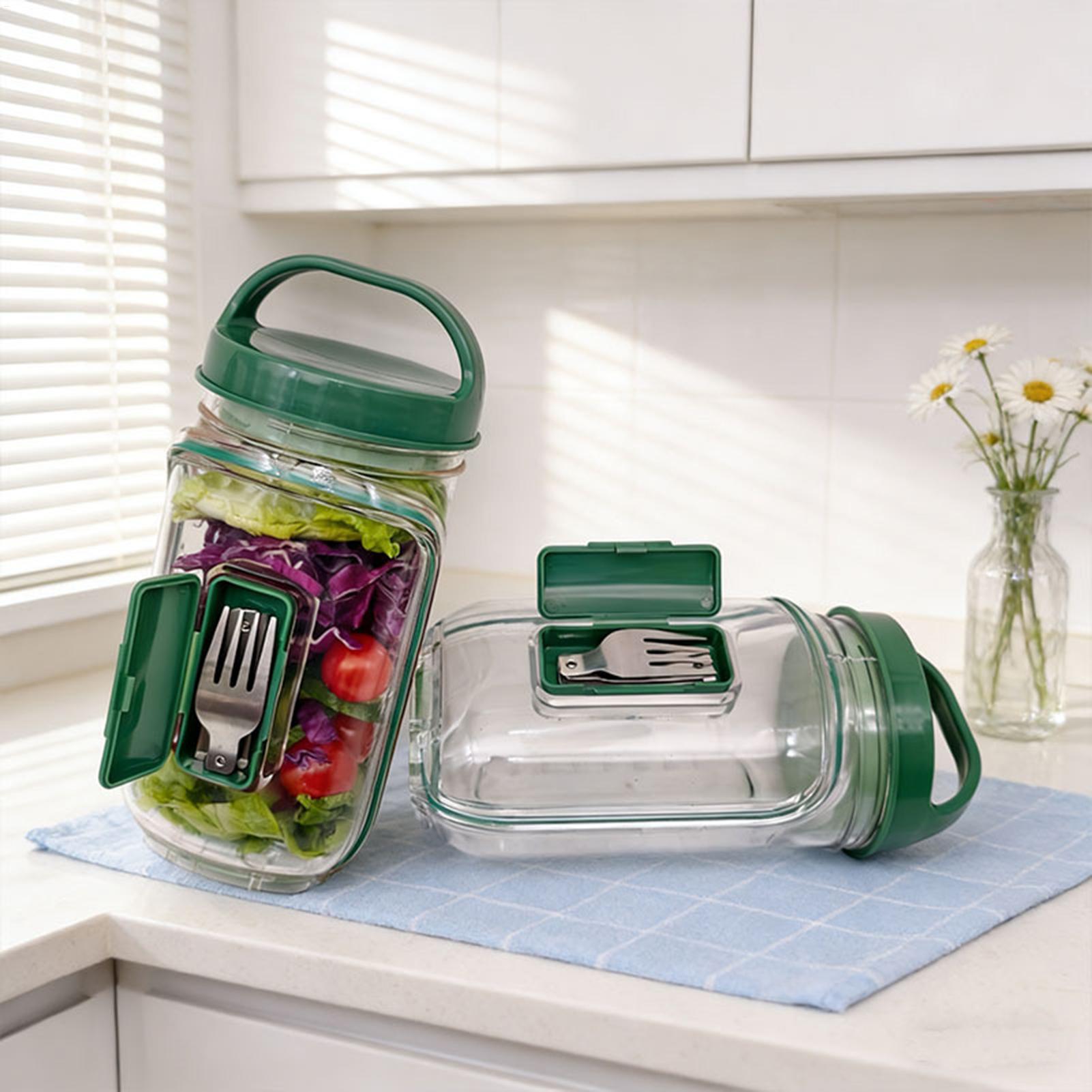 1000ml Leakproof Salad Contain - Meal Prep Jar Salad review and price