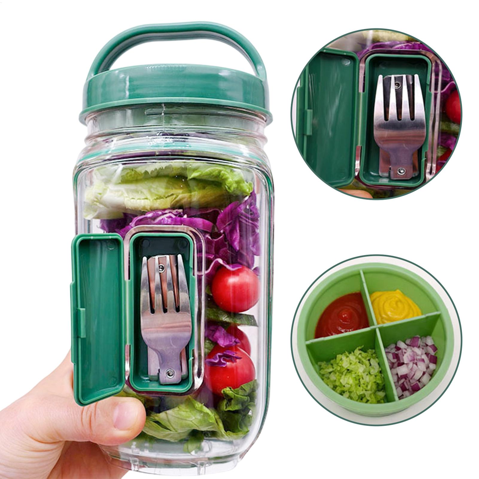 1000ml Leakproof Salad Contain - Meal Prep Jar Salad review and price