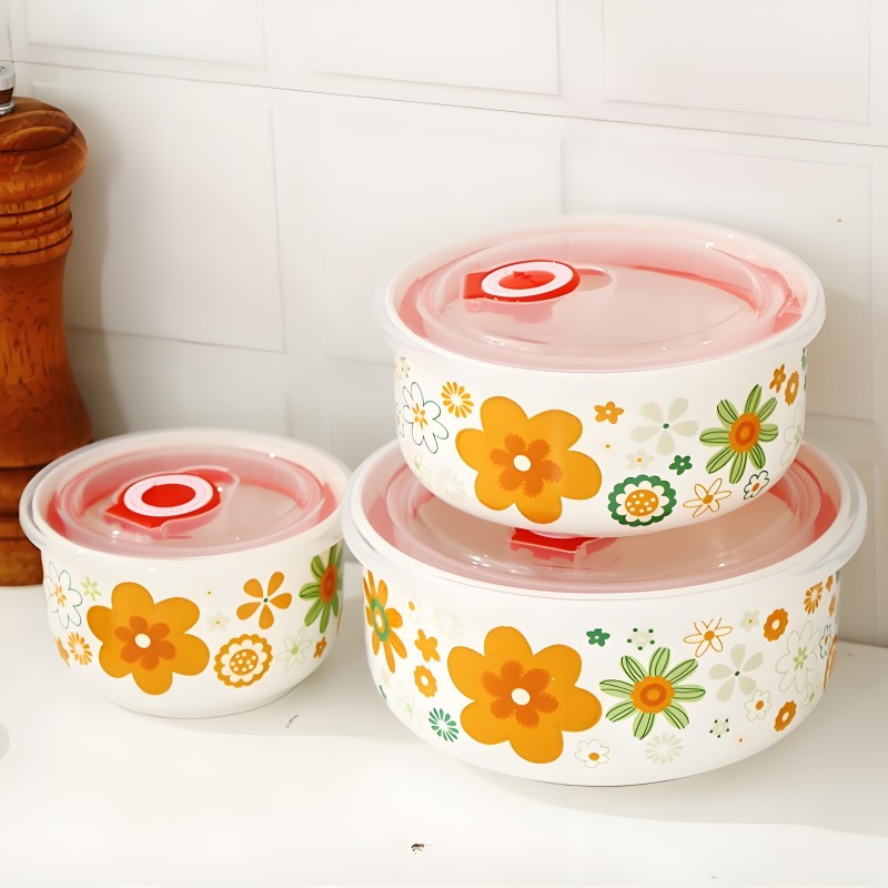 Three-piece set, fine bone chi - Meal Prep Bowl review and price