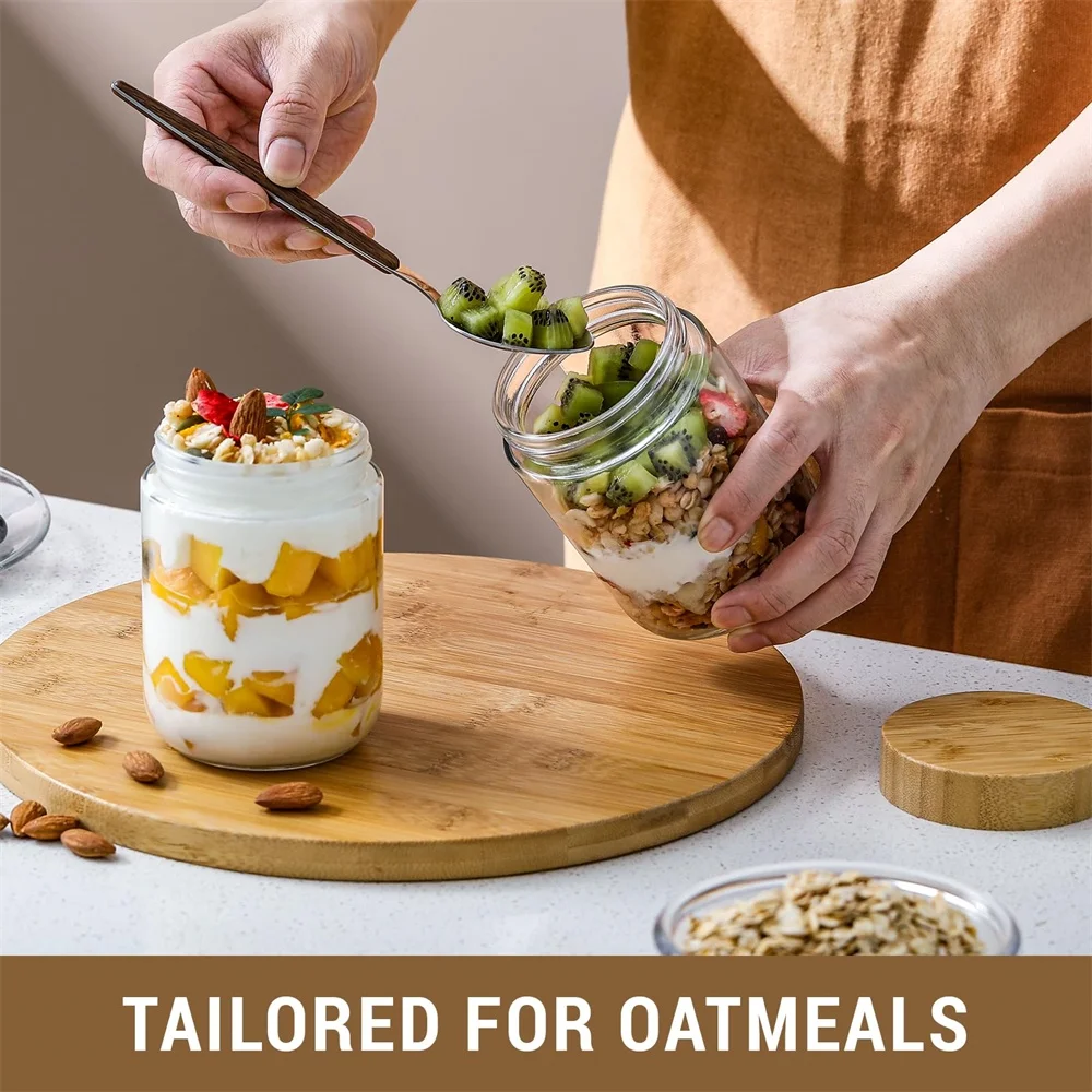 yes4 pack 16oz Overnight Oats  - Meal Prep Jar Salad review and price