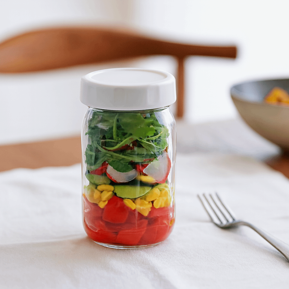 4 Pack 32 Oz Glass Salad Jars  - Meal Prep Jar Salad review and price