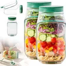 Portable Salad Jar Container w - Meal Prep Jar Salad review and price