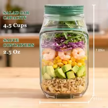 Portable Salad Jar Container w - Meal Prep Jar Salad review and price