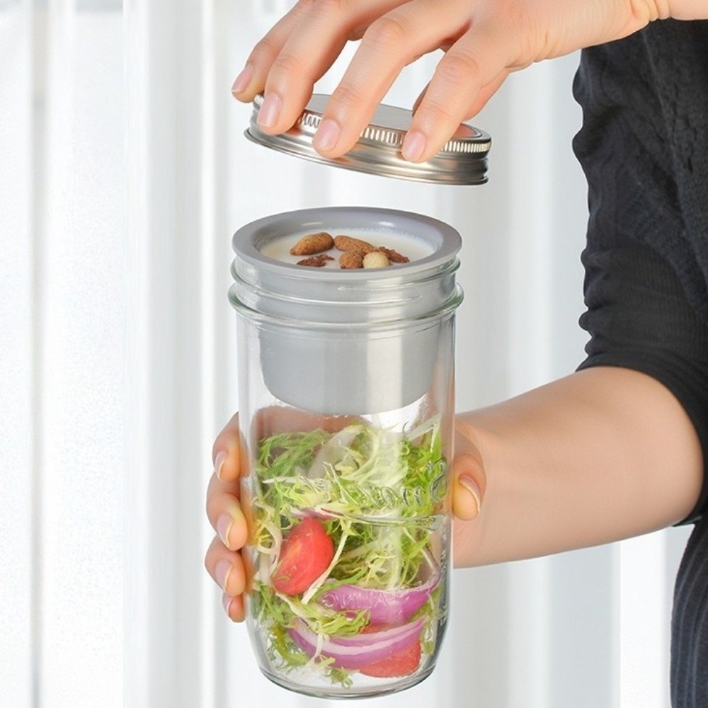 16/24 Oz Salad Glass Jars Wide - Meal Prep Jar Salad review and price