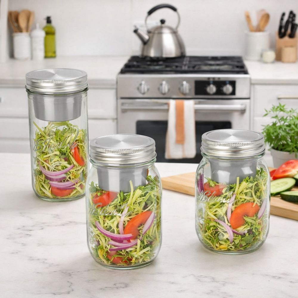 16/24 Oz Salad Glass Jars Wide - Meal Prep Jar Salad review and price