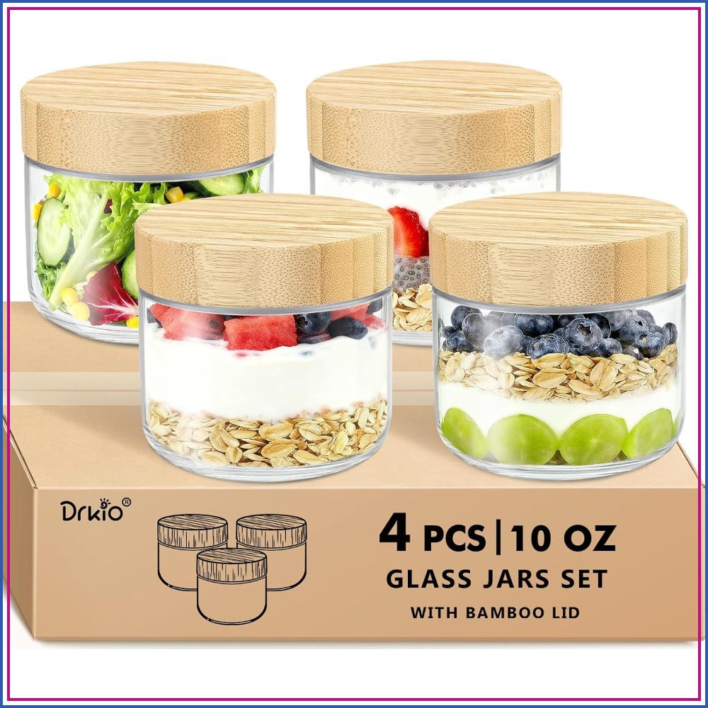 10 Oz Overnight Oats Container - Meal Prep Jar Salad review and price