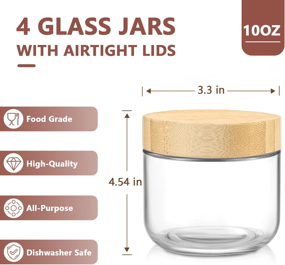 10 Oz Overnight Oats Container - Meal Prep Jar Salad review and price